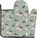 Pug-Themed Oven Mitts & Pot Holders Set - Bake & BBQ in Style!