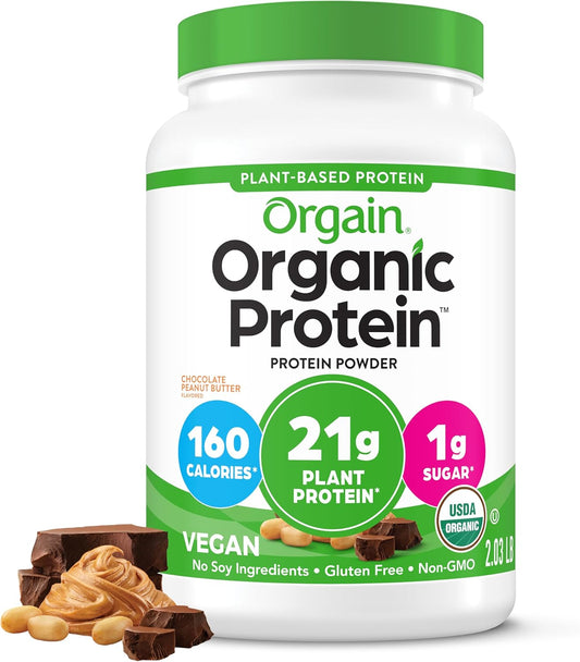 Orgain Organic Vegan Protein Powder - Chocolate Peanut Butter Flavor
