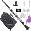 EASTROCK Bb Clarinet 17-Key ABS with Silver-Plated Keys - Student