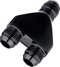 12AN Male to Parallel Exit Dual 12AN Y Block Fitting Splitter Adapter