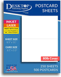 8.5 x 11 Blank White Perforated Cardstock - 2 Per Sheet Jumbo