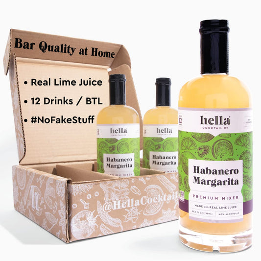 Hella Cocktail Co Premium Habanero Margarita Mixer for Spicy Drinks
