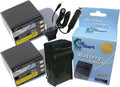 Replacement Canon HG10 Battery + Charger 2 Pack - Dual Power