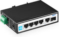 6 Port Mini Gigabit Industrial DIN-Rail PoE Switch for Networks