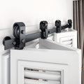 Bifold Sliding Barn Door Hardware Track Kit for 4 Closet Door - Space