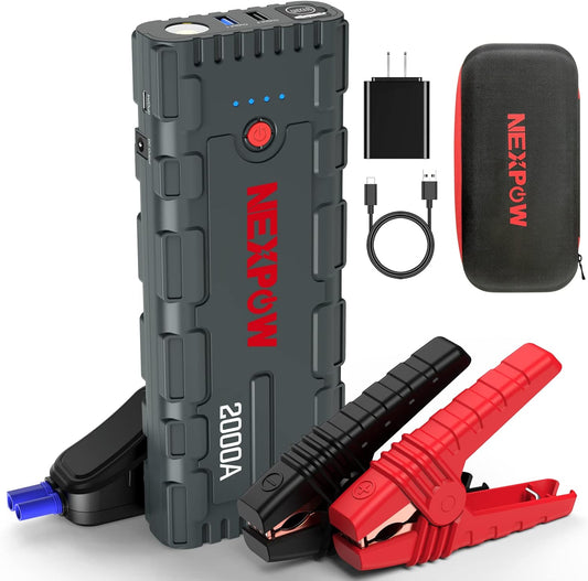 NEXPOW 2000A Peak Car Battery Jump Starter for All Vehicles