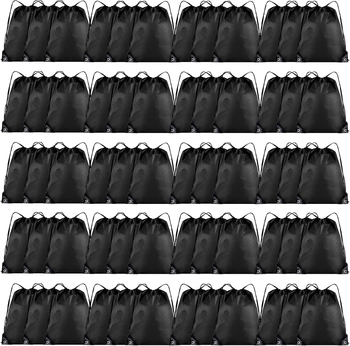 60 Pieces Drawstring Backpack Bulk Cinch Sackpack for Events