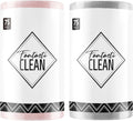 Microfiber Cleaning Cloth Roll 150 Pack - Pink & Grey Tear-Away