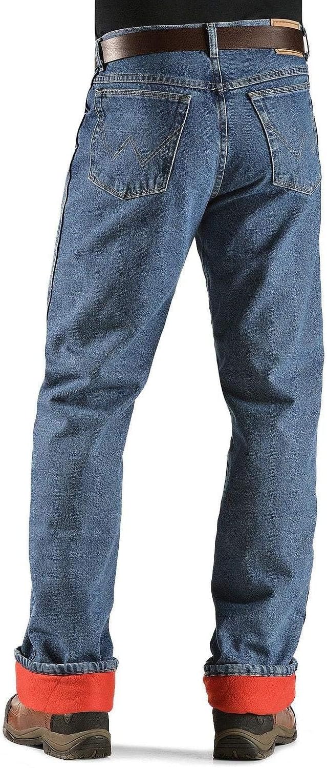 Wrangler Rugged Wear Men's Woodland Thermal Jean for Comfort