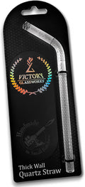 Fueled By Mids Quartz Straw - Thick-Wall Handmade Reusable Straw