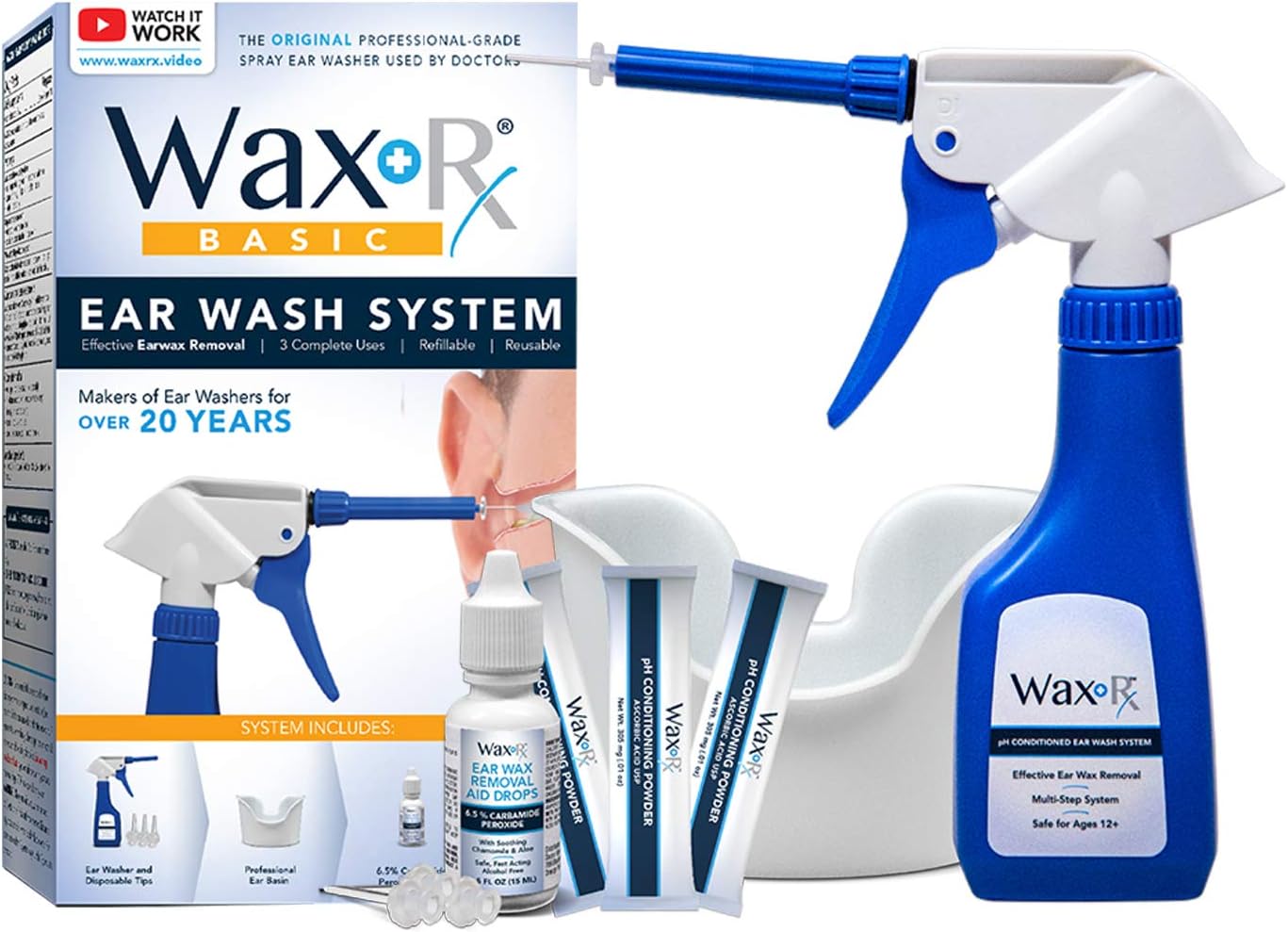 Doctor Easy Wax-Rx pH Conditioned Ear Wash System for Home Use