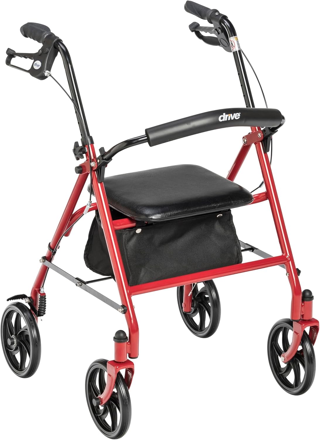 Drive Medical 4 Wheel Rollator Walker With Seat for Stability