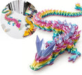 30in Large 3D Printed Dragon Fidget Toy - Articulated Crystal Poseable