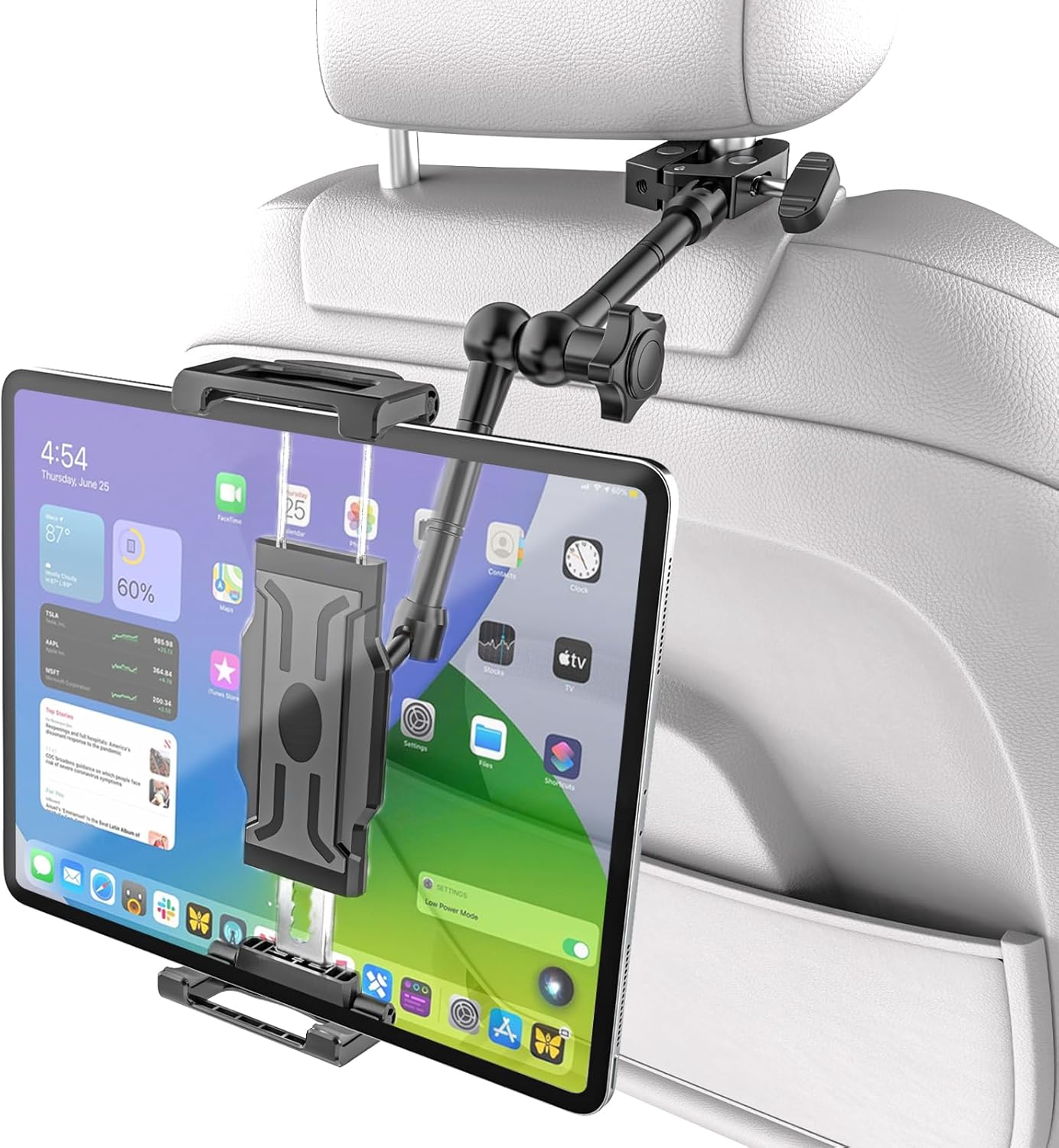 Car Headrest Tablet Holder with Metal Magic Arm for Kids