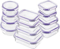 Bayco Glass Food Storage Containers - 24 Piece Meal Prep Set