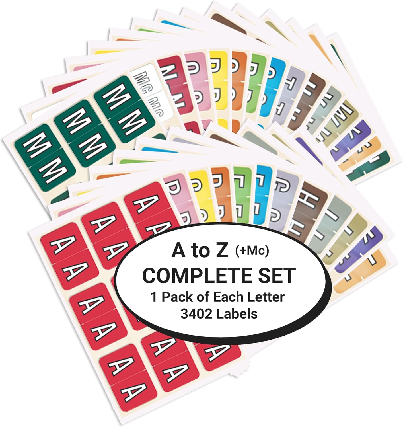 Ultimate Alphabet Labels for File Folders, A to Z Stickers