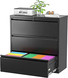 Superday Lateral File Cabinet with Locking Drawers for Office