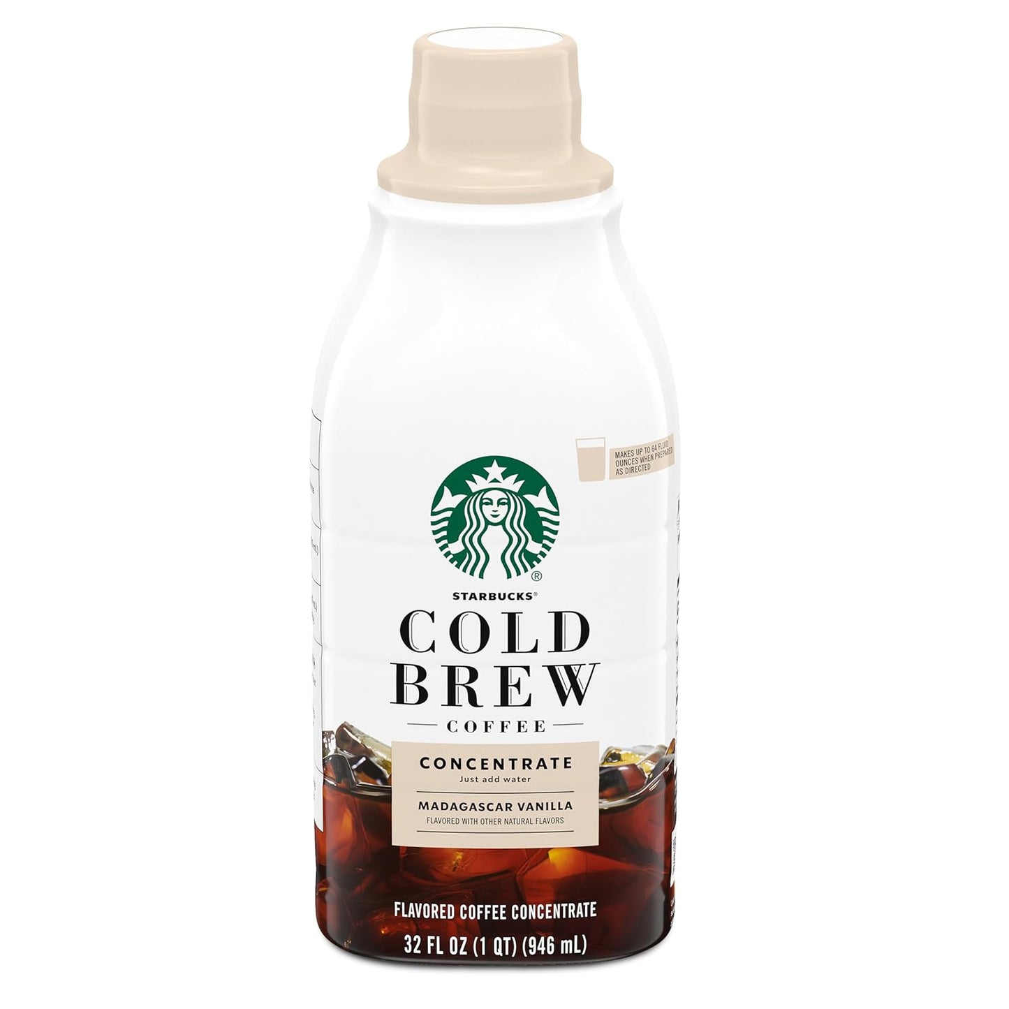 Starbucks Vanilla Cold Brew Concentrate, 100% Arabica, 32 oz