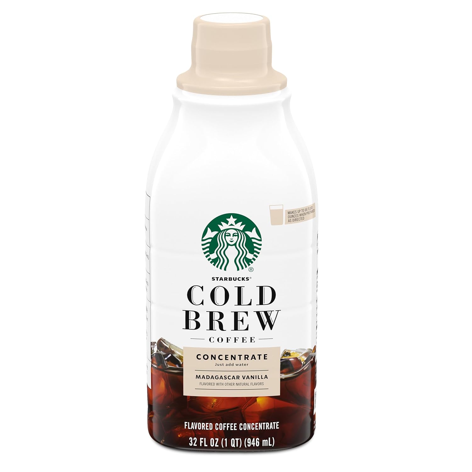 Starbucks Vanilla Cold Brew Concentrate, 100% Arabica, 32 oz