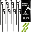8-Pack RIY Heavy Duty Metal Tent Stakes