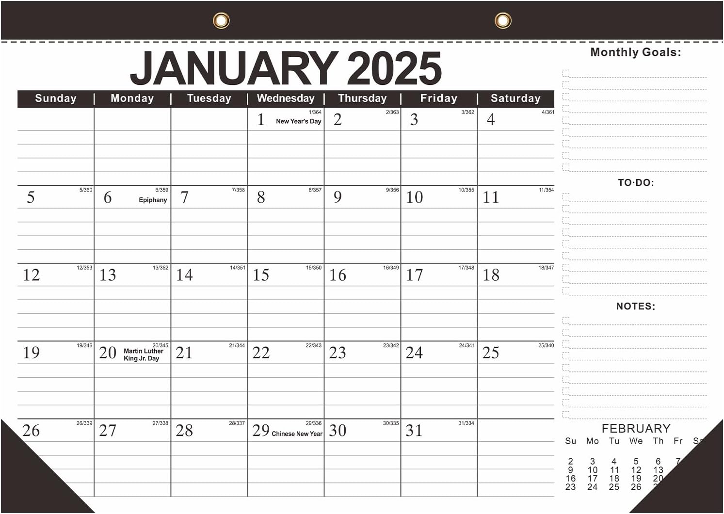 2025-2026 Desk Calendar with To-Do List - Organize Home & Office