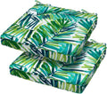 Square Corner Seat Cushion 18in x 18in x 2.5in 2-Pack - Green Palm