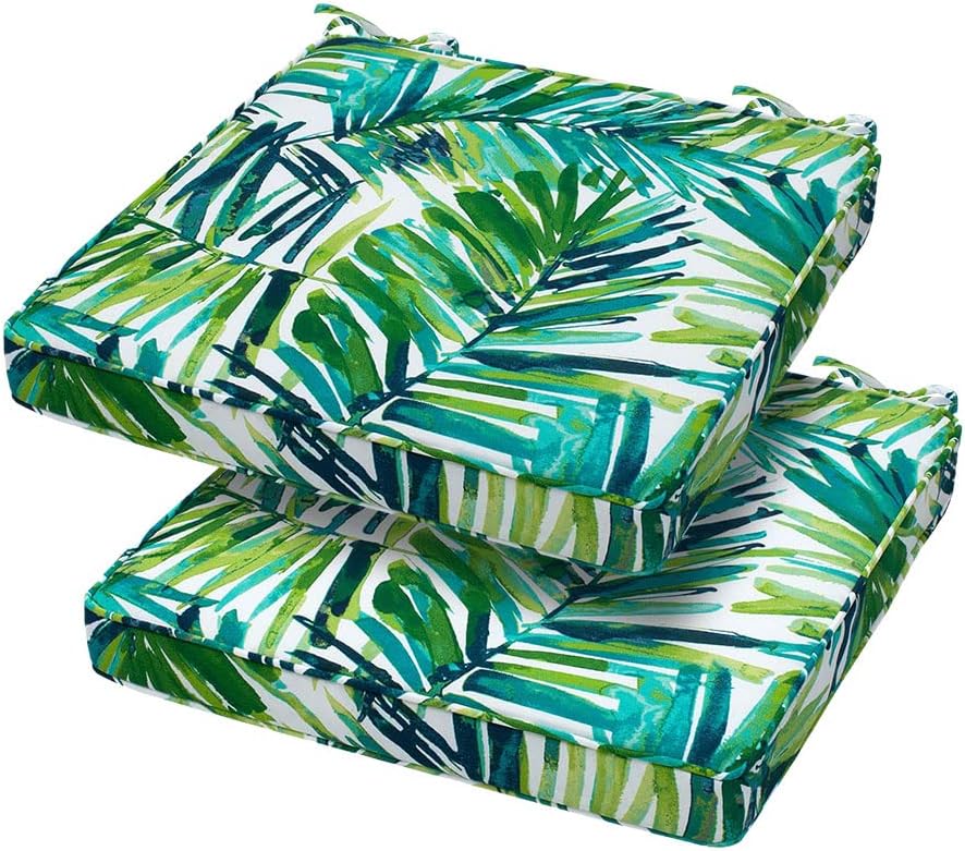 Magpie Fabrics Square Corner Seat Cushion Set for Indoor Outdoor Use