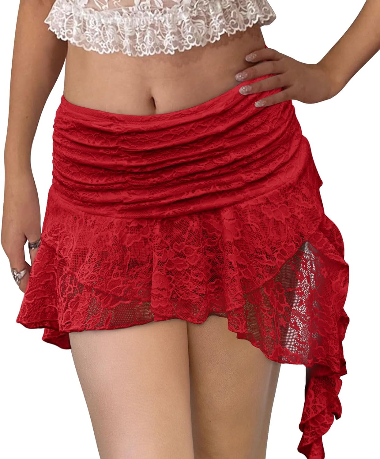 Kolagri Women Y2K Lace Mini Skirt for Stylish Summer Looks