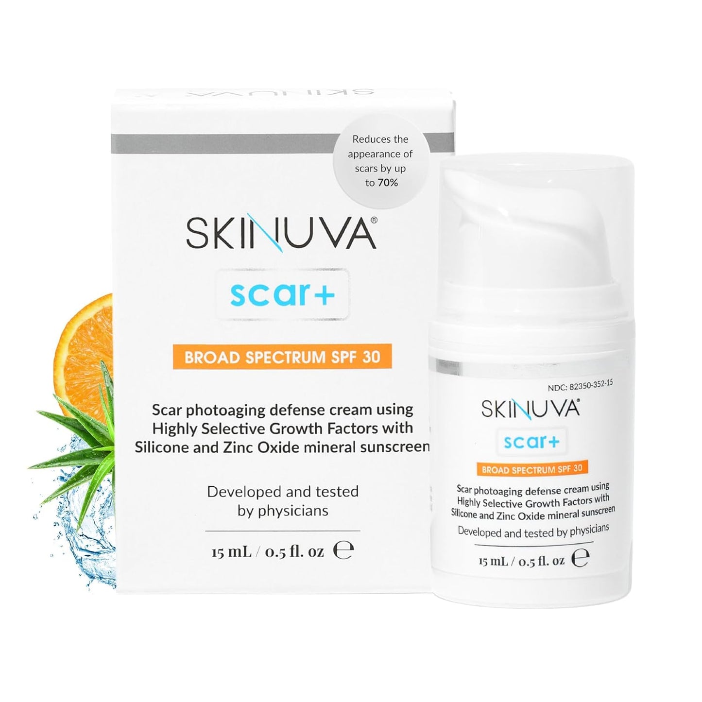 Skinuva Next Generation Scar+ Cream with SPF 30 for Scars