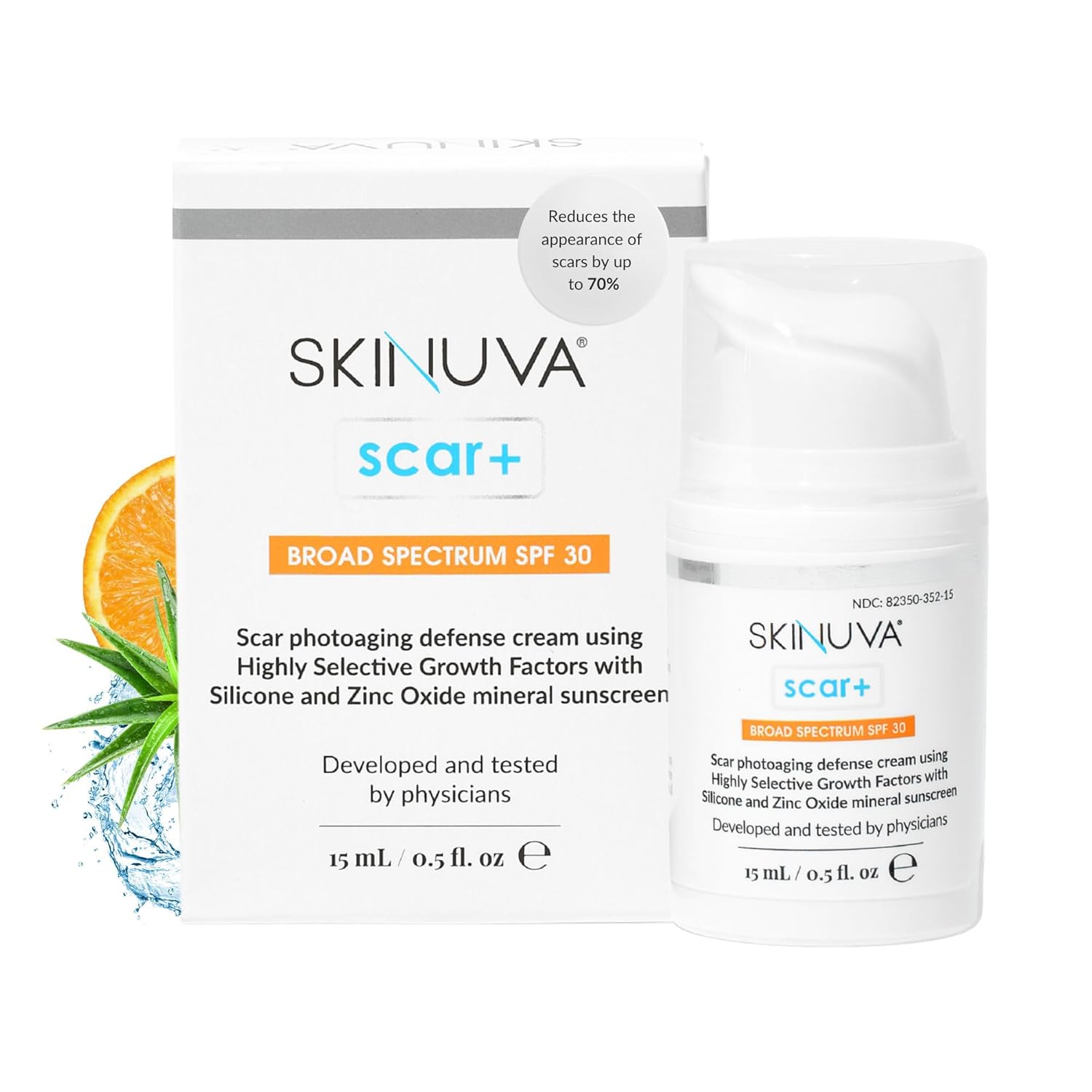 Skinuva Next Generation Scar+ Cream with SPF 30 for Scars