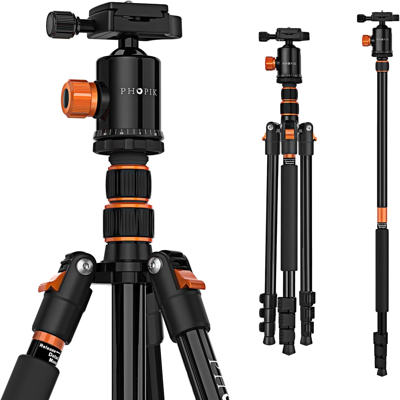 PHOPIK 77 in Camera Tripod for DSLR with 360 Degree Ball Head