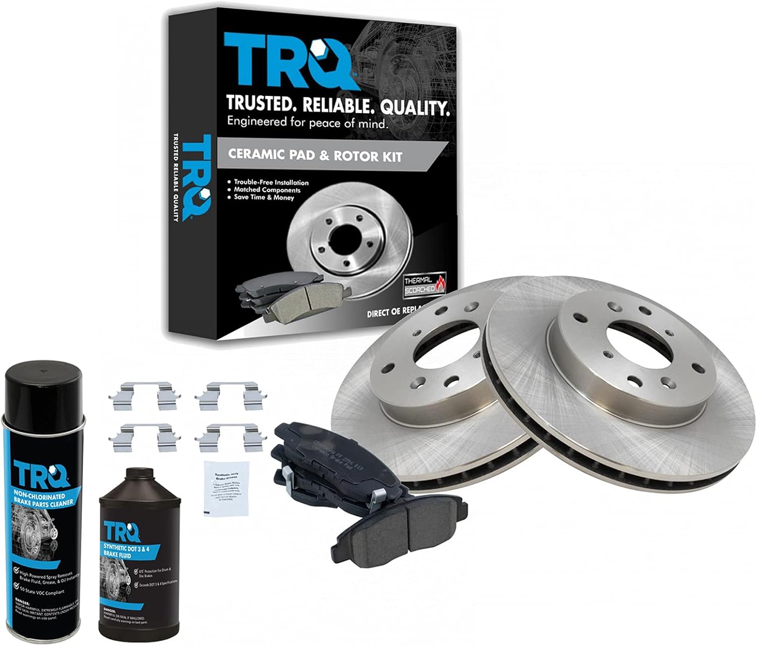 TRQ Front Brake Pad & Rotor Kit for 1998-2002 Honda Accord