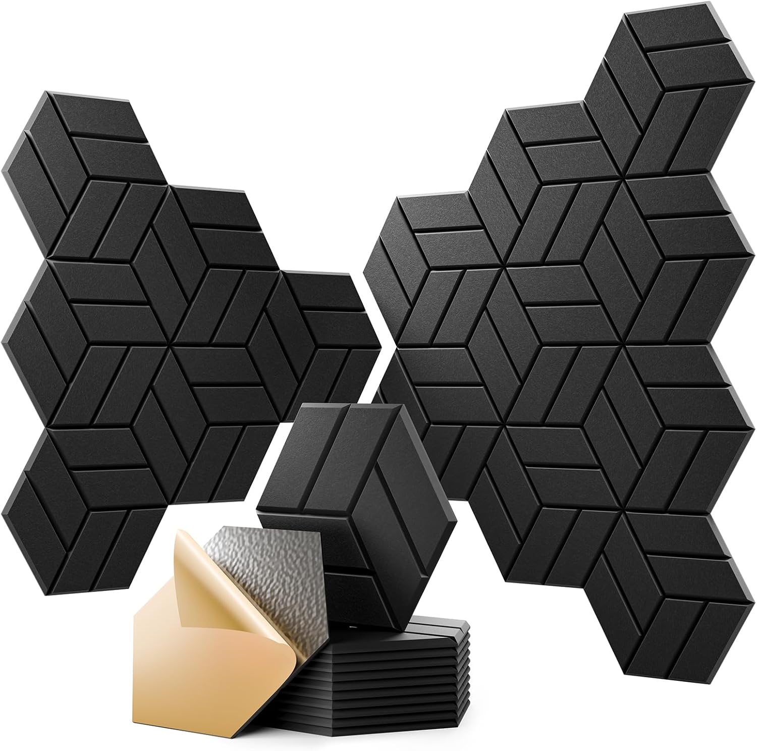 12Pcs Acoustic Panels for Soundproofing Home Studio Office