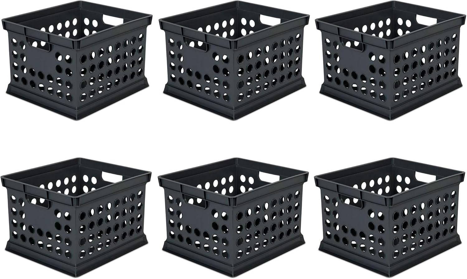Sterilite Stackable Plastic Storage Crate Bin Organizer for Home