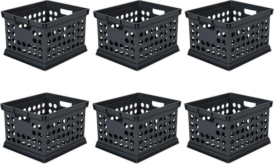 Sterilite Stackable Plastic Storage Crate Bin Organizer for Home