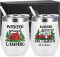 Lifecapido 2 Pack Stainless Steel Wine Tumblers