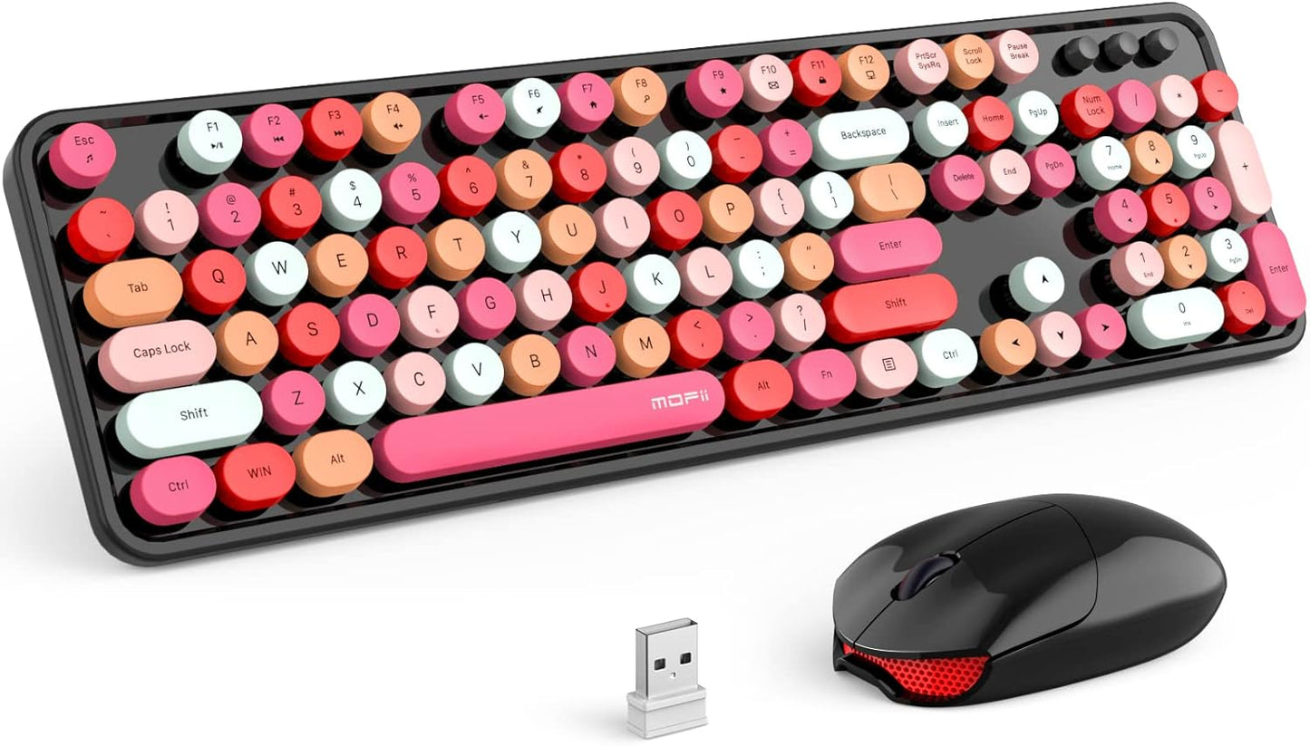 MOFII Wireless Keyboard and Mouse Combo for Colorful Typing Fun