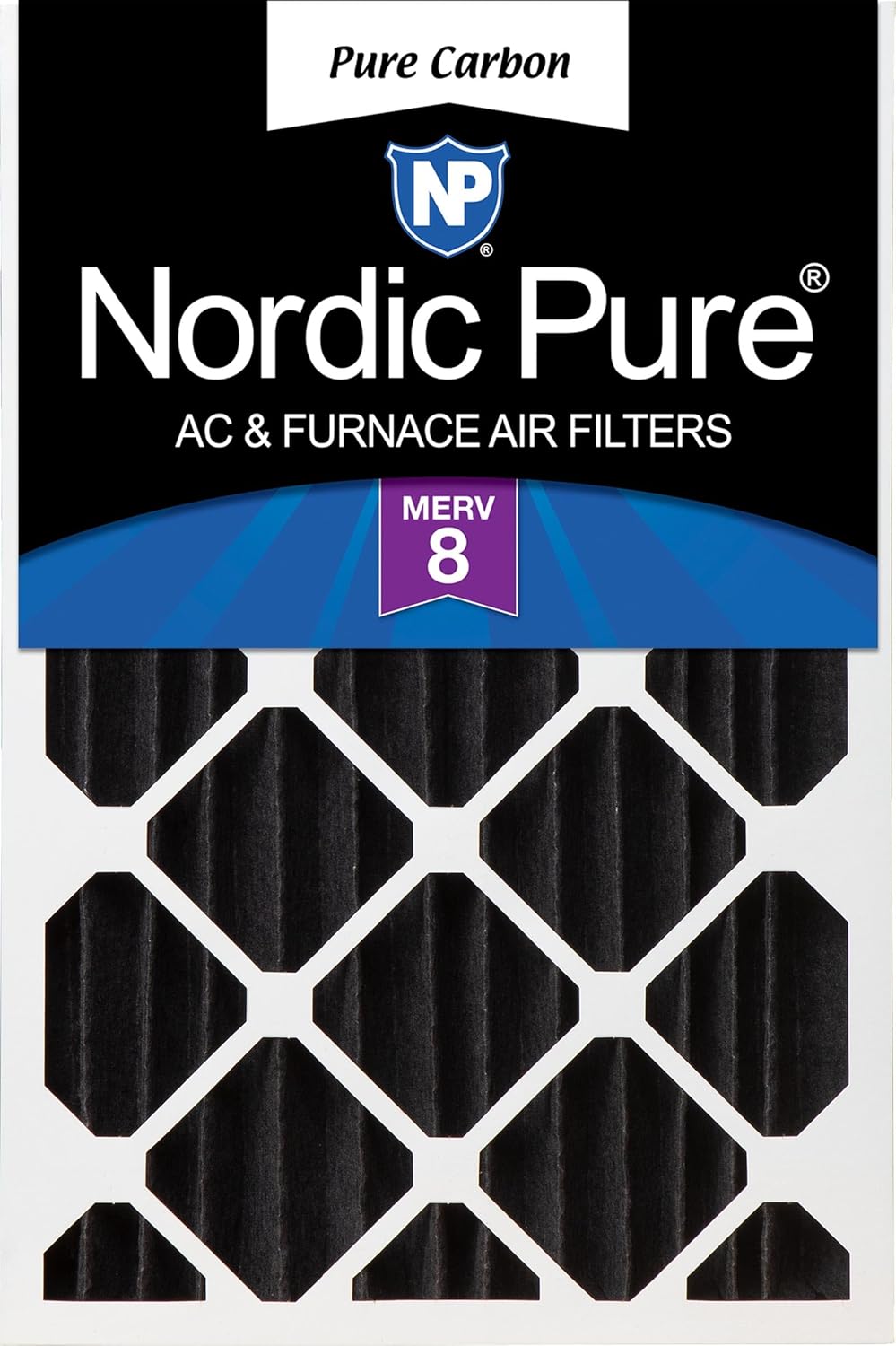 Nordic Pure 20x24x4 Carbon Pleated Odor Reduction Filter