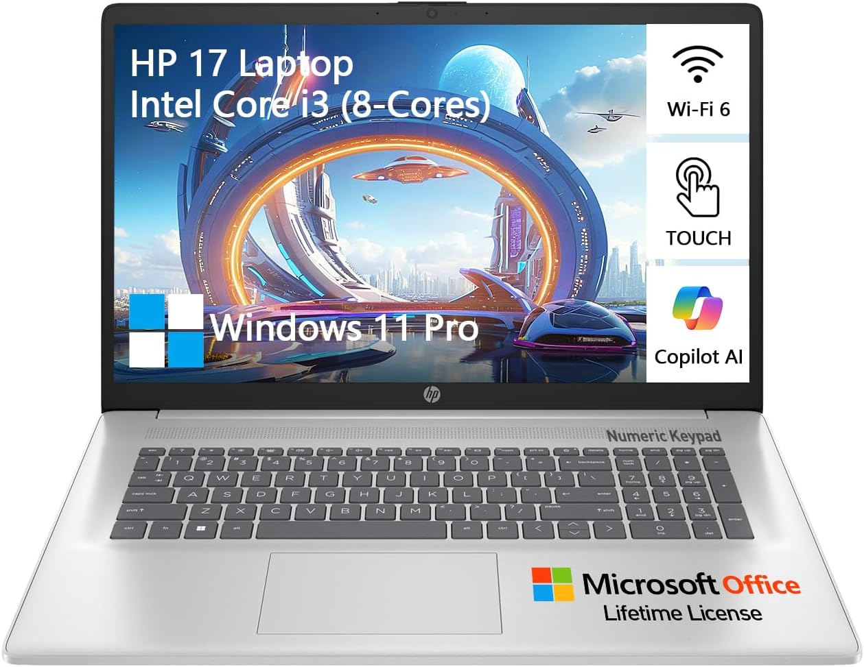 HP 2025 17.3 Inch Touchscreen Laptop with Intel Core i3 Power