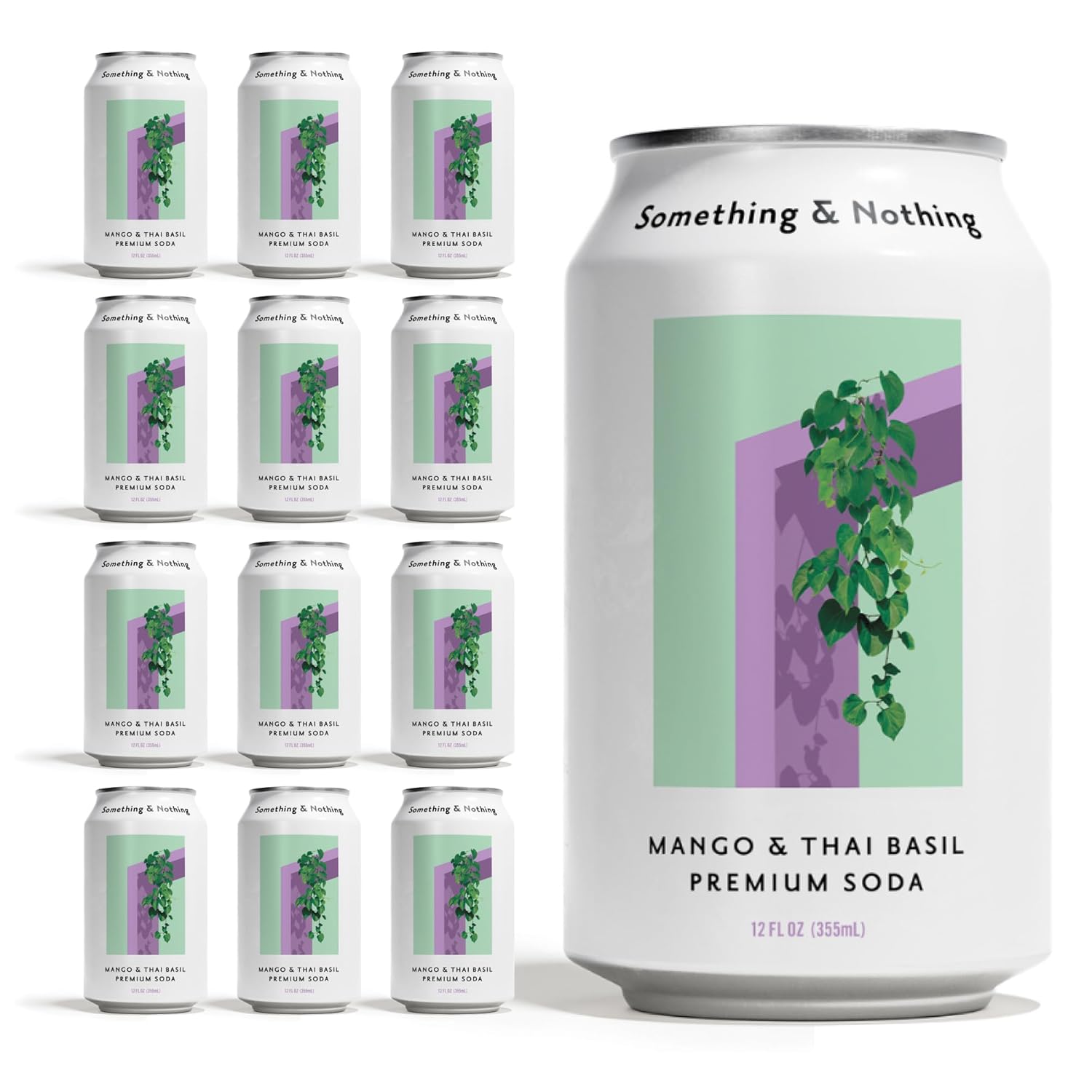 Mango & Thai Basil Flavored Sparkling Water - Premium Soda