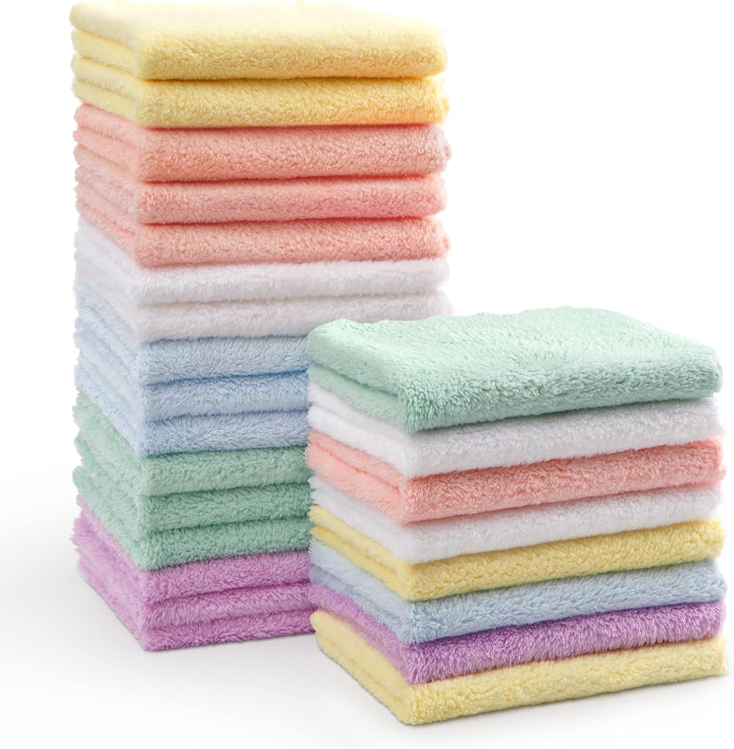 Ultra Soft Baby Towels: 24 Pack Coral Fleece