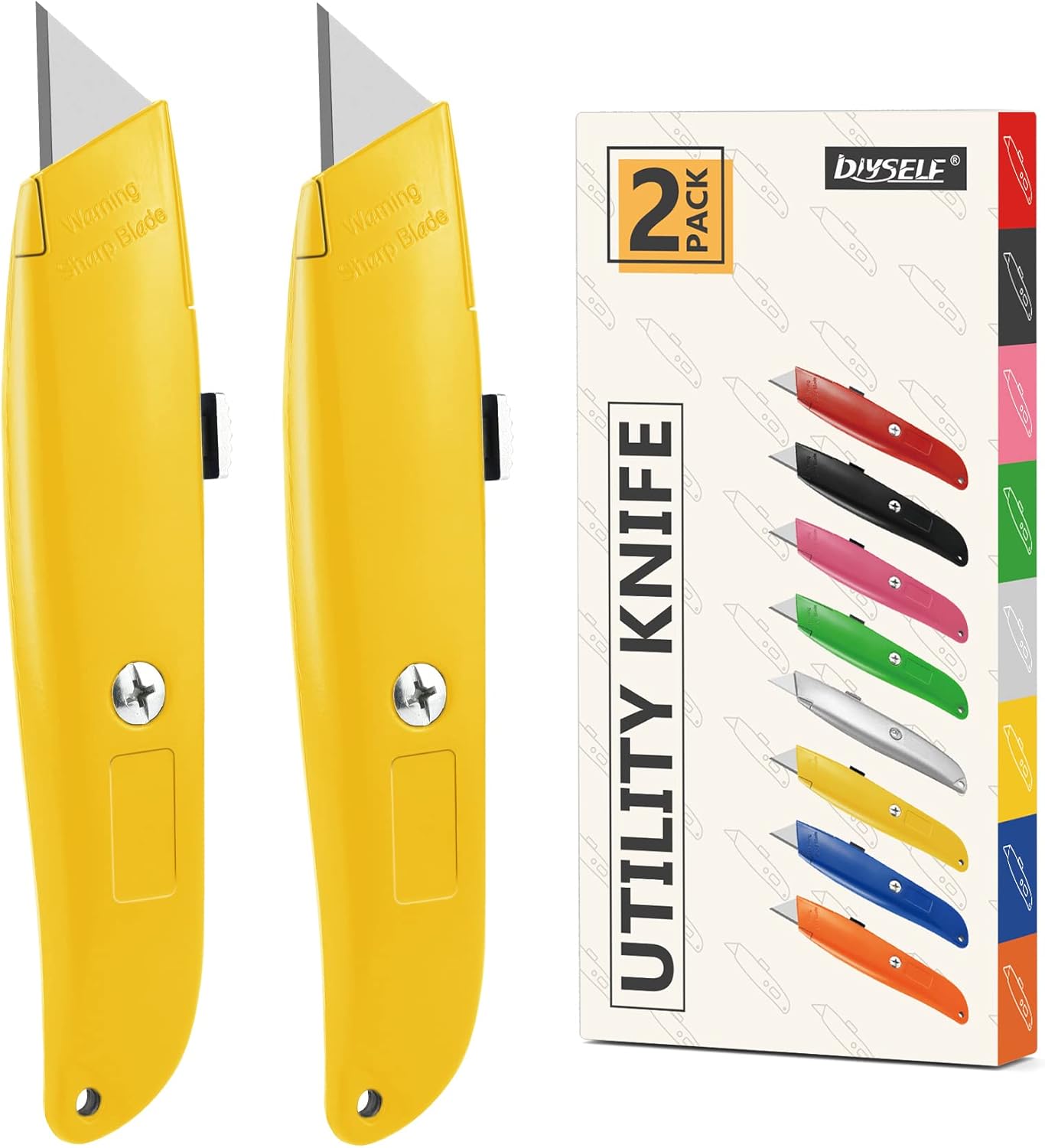 DIYSELF 30 Pack Heavy Duty Utility Knife for Home and Office