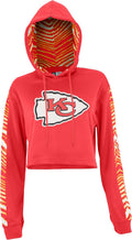 Zubaz NFL Women's Team Graphic Crop Top Hoodie - Bold Game Day Style