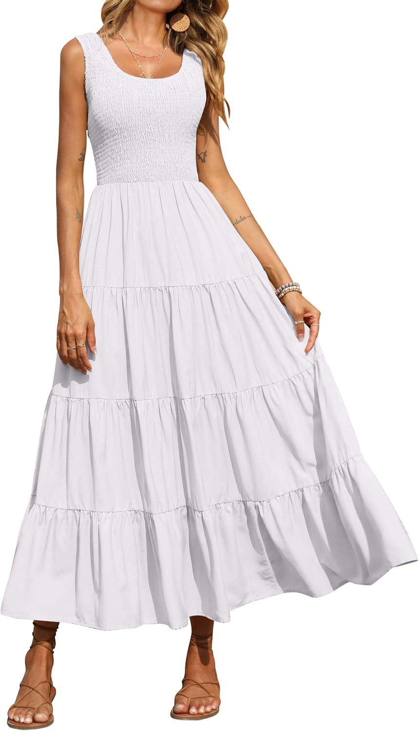 PRETTYGARDEN Women's Casual Loose Maxi Sundress for Summer