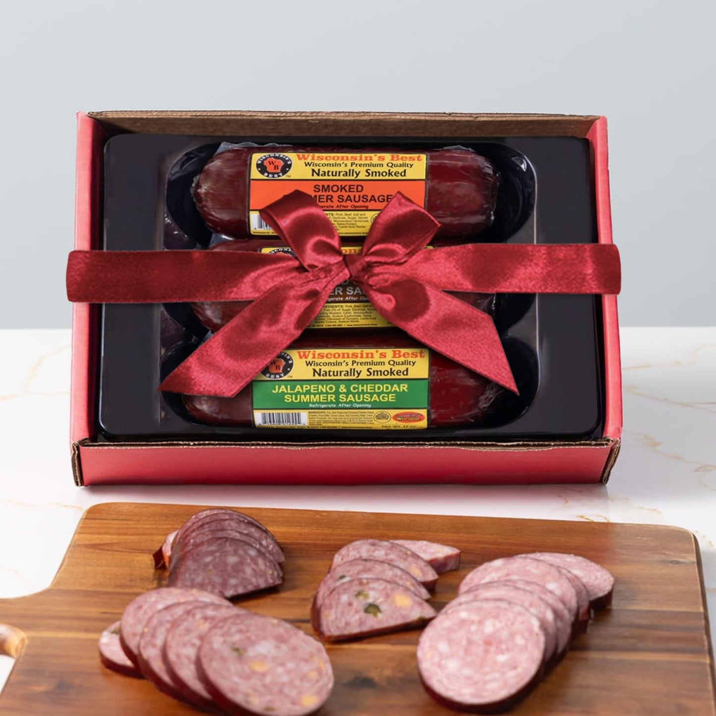 Wisconsins Best Holiday Summer Sausage Gift Box for Meat Lovers