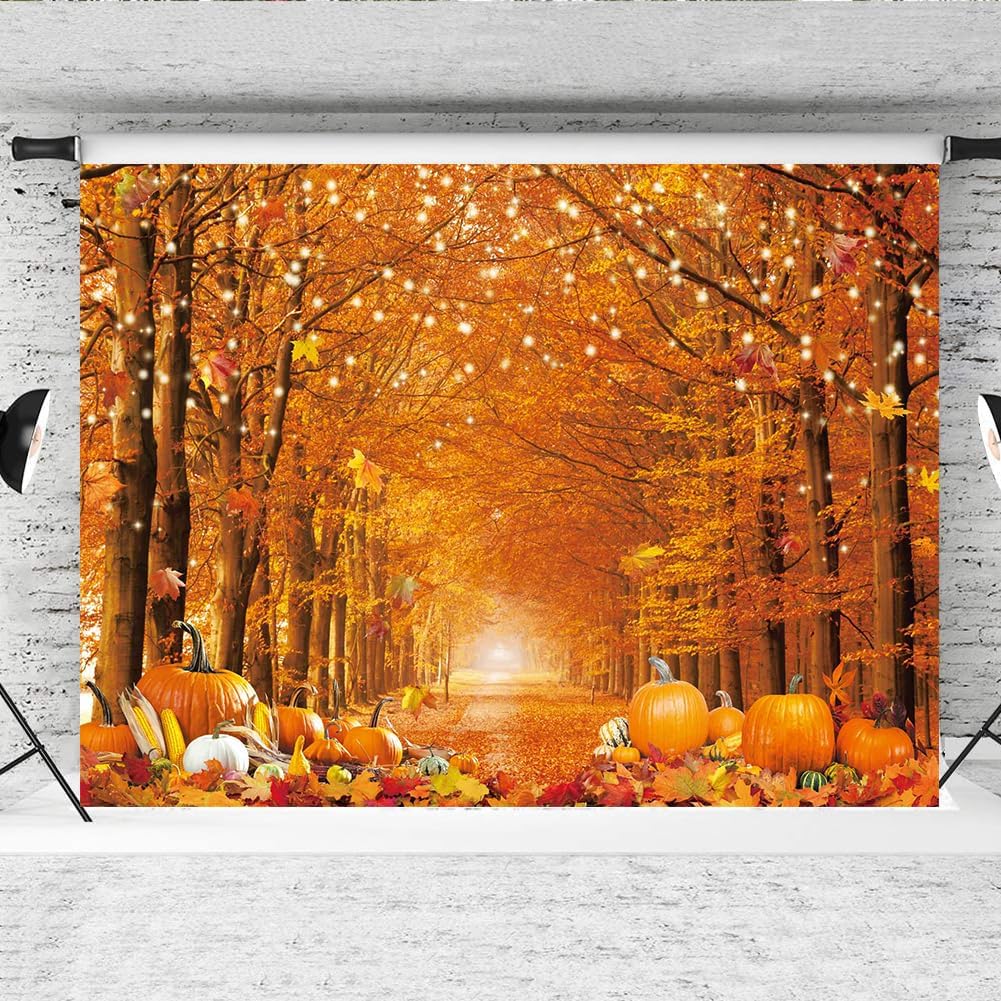 12x8FT Fall Photo Backdrop for Thanksgiving and Autumn Events