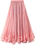 Maxi Tulle Skirts for Women - High Waisted A Line Fairy Style