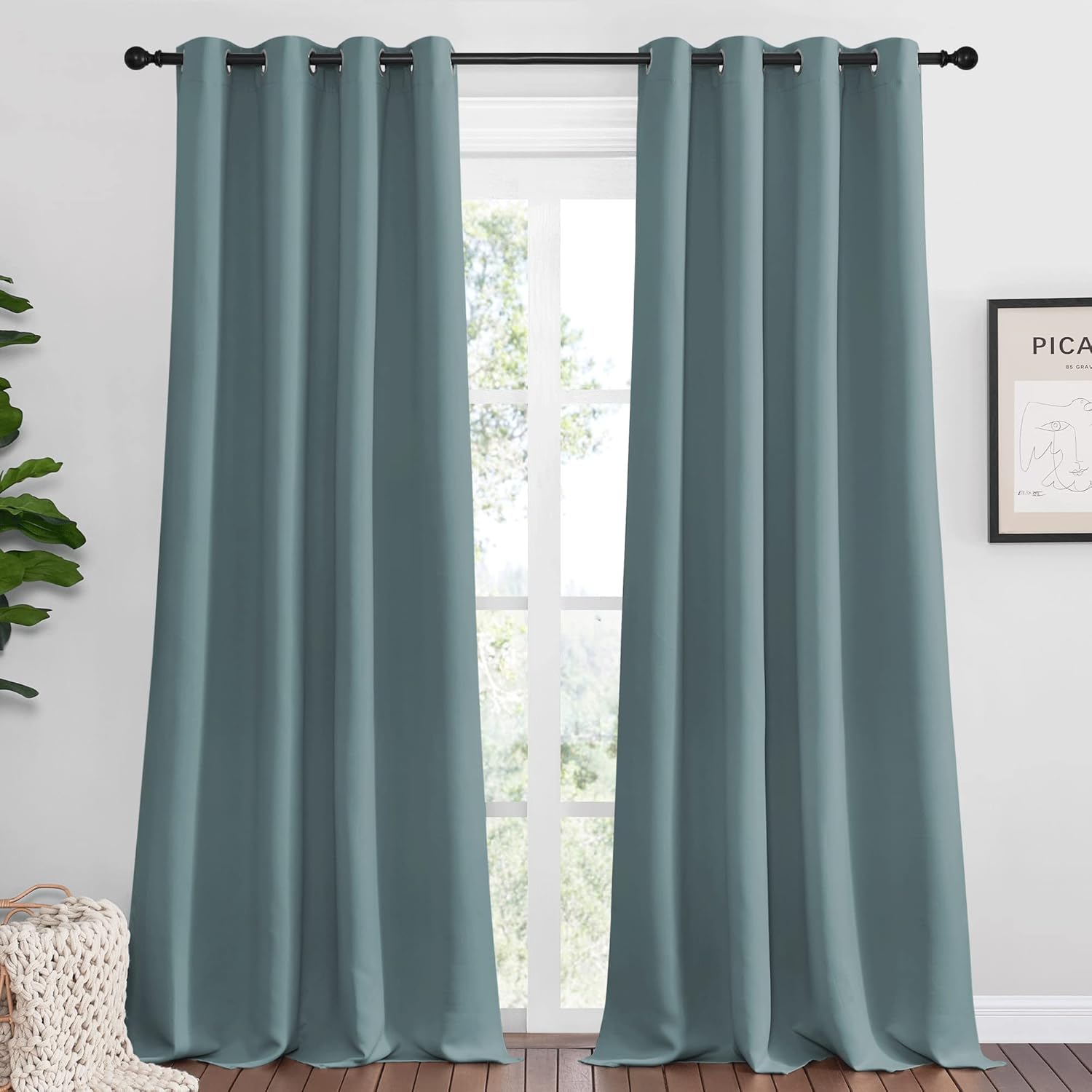 NICETOWN Modern Blackout Curtains for Noise Reduction and Privacy
