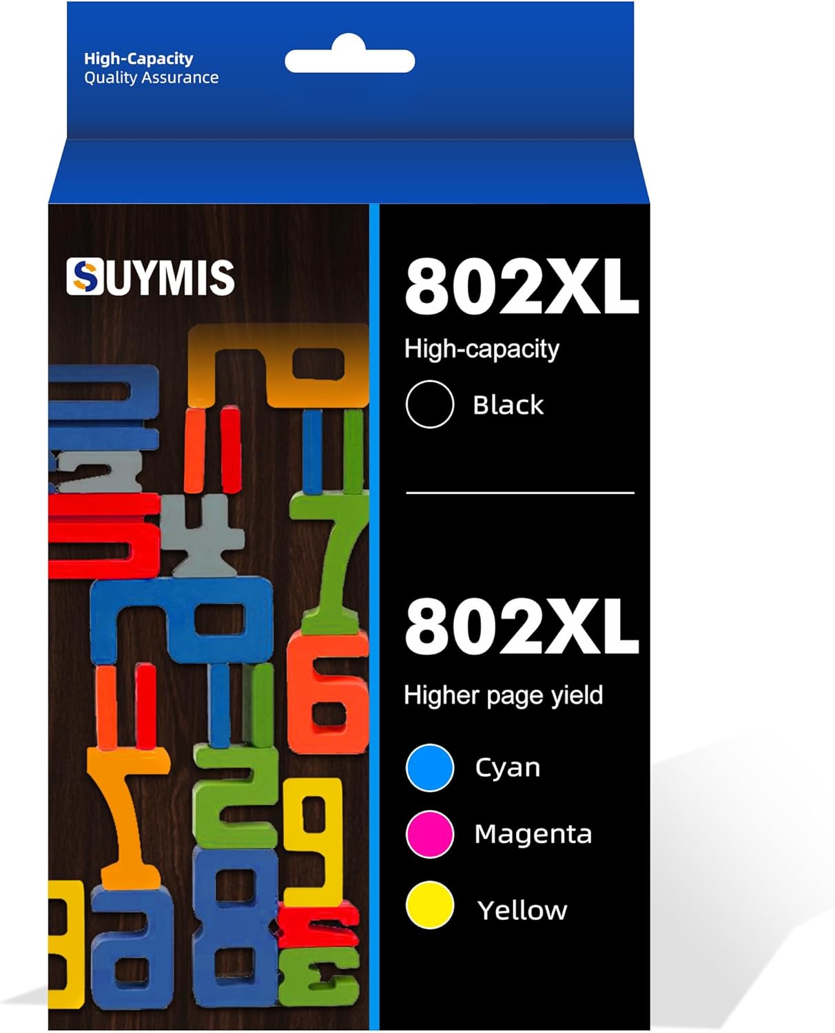 802XL Ink Cartridges Remanufactured for Epson Printers Combo Pack