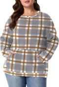 OLRIK Women Plus Size Corduroy Oversized Sweatshirt - Cozy Fall Fit